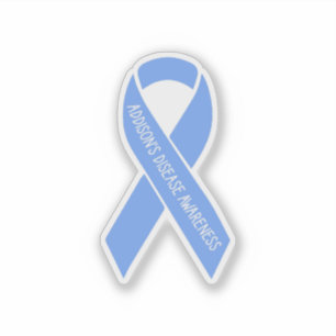 Ziekte van Addison bewustzijn lichtblauw lint Sticker