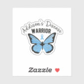 Ziekte van Addison Warrior Butterfly zeldzame ziek Sticker (Vel)