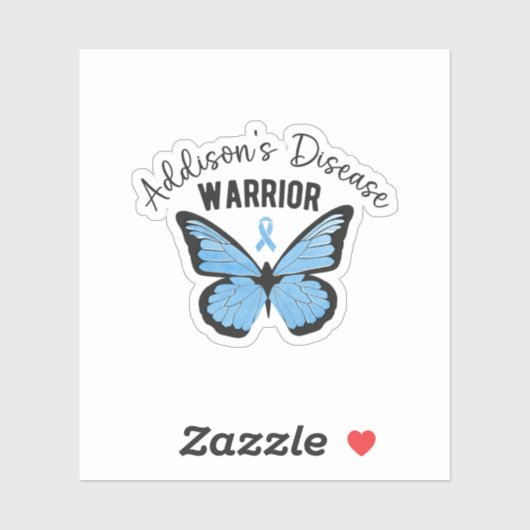 Ziekte van Addison Warrior Butterfly zeldzame ziek Sticker (Vel)