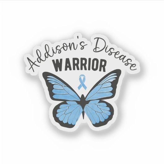 Ziekte van Addison Warrior Butterfly zeldzame ziek Sticker (Voorkant)