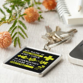 Ziekte van Alzheimer alert Sleutelhanger (Zijkant)