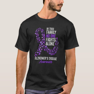 Ziekte van Alzheimer Maand Bewustzijn Vlinder Paar T-shirt