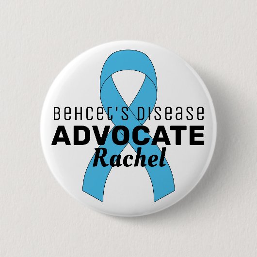 Ziekte van Behçet Advocate Lint Witte Button (Voorkant)