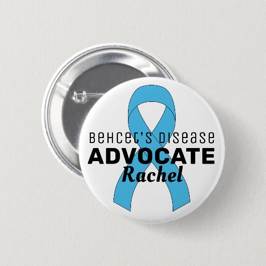 Ziekte van Behçet Advocate Lint Witte Button (Voorkant /achterkant)