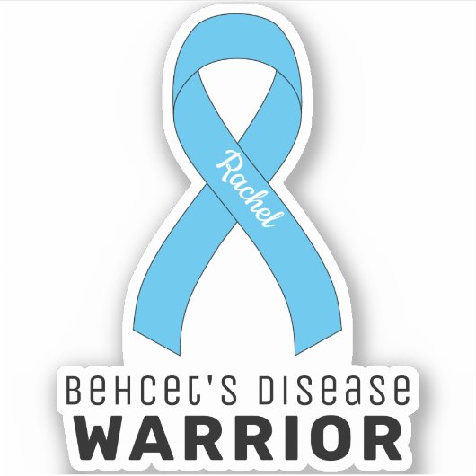Ziekte van Behçet Warrior Vinyl Sticker (Voorkant)