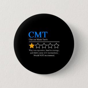 Ziekte van Charcot Marie Tooth bewustzijn Cmt Niet Ronde Button 5,7 Cm