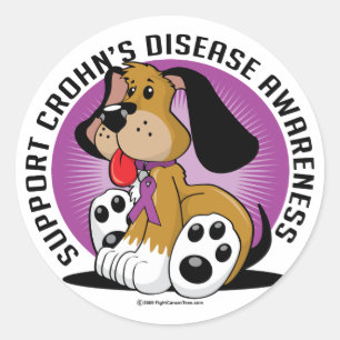Ziekte van Crohn hond Ronde Sticker