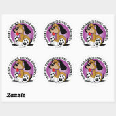 Ziekte van Crohn hond Ronde Sticker (Vel)