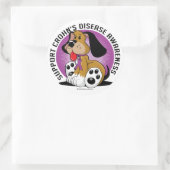 Ziekte van Crohn hond Ronde Sticker (Tas)