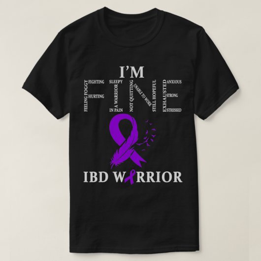 Ziekte van Crohn IBD Warrior IM Fine T-shirt (Design voorkant)