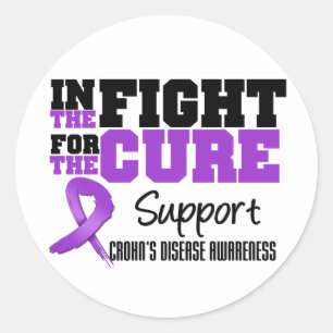 Ziekte van Crohn in de strijd voor de genezing Ronde Sticker