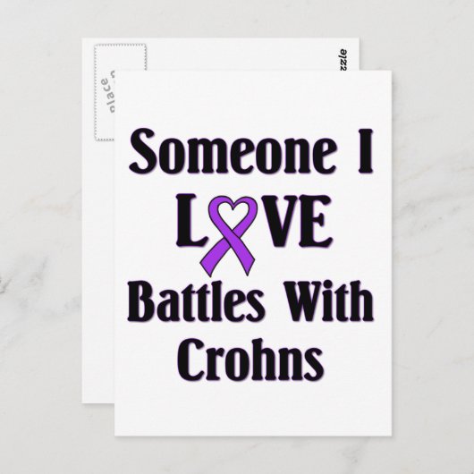 Ziekte van Crohns Briefkaart (Voorkant / Achterkant)