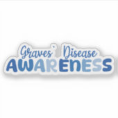 Ziekte van Grave, bewustzijn, auto-immuunziekte Sticker (Voorkant)