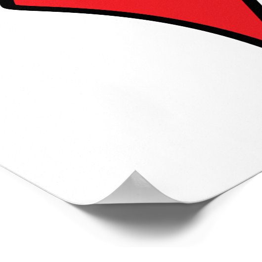 Ziekte van het hart Bewustmaking Lint met Wingen Poster (Hoek)