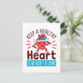 Ziekte van het hart Bewustzijn Een gezond hart beh Briefkaart (Staand voorkant)