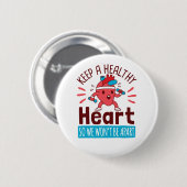 Ziekte van het hart Bewustzijn Een gezond hart beh Ronde Button 5,7 Cm (Voorkant /achterkant)