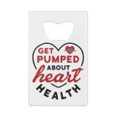 Ziekte van het hart het bewustzijn over hartgezond creditkaart flessenopener (Achterkant)