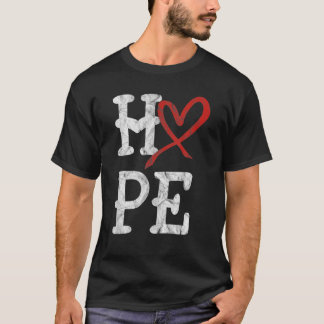 Ziekte van het hart Maand Hoop  Hart H T-shirt