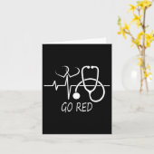 Ziekte van het hart We Draag rood in februari Kaart (Gele Bloem)