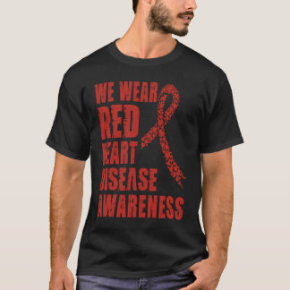 Ziekte van het hart We Draag rood in februari T-shirt