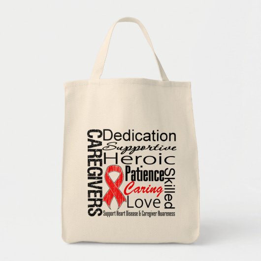 Ziekte van het hart Zorgverleners Collage Tote Bag (Voorkant)