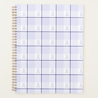 Ziekte van Hodgkin-bewustzijns Plaid Lavendel Lint Planner