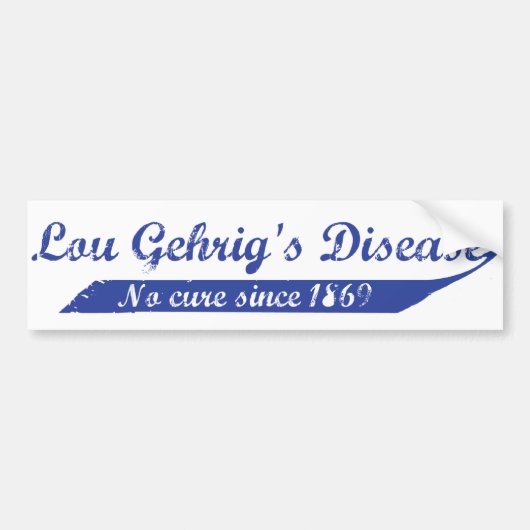 Ziekte van Lou Gehrig 1869 Bumpersticker (Voorkant)