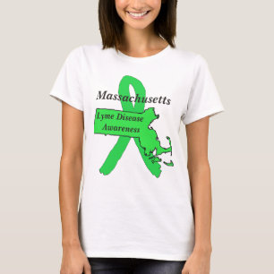 Ziekte van Lyme bewustzijn in Massachusetts T-shirt