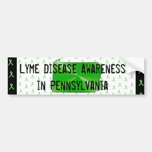 Ziekte van Lyme Bewustzijn in Pennsylvania Bumper Bumpersticker (Voorkant)