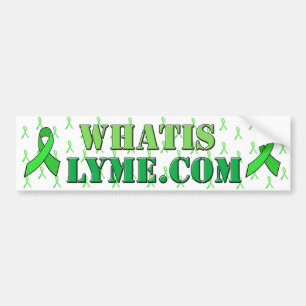 Ziekte van Lyme bewustzijn wit groene bumpersticke Bumpersticker