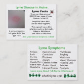 Ziekte van Lyme bij Maine Informatie Kaarten Visitekaartje (Voorkant / Achterkant)