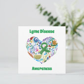 Ziekte van Lyme Groene Lintbewustzijn Kaart (Staand voorkant)