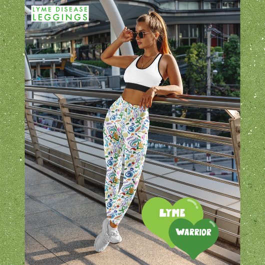 Ziekte van Lyme Groene Lintbewustzijn Yoga Leggings