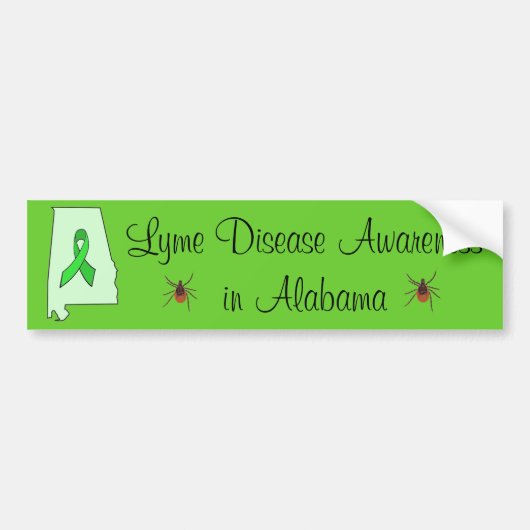 Ziekte van Lyme in Alabama bumpersticker (Voorkant)