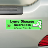 Ziekte van Lyme in New York bumpersticker (Op auto)