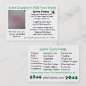Ziekte van Lyme in uw staat Informatie Kaarten Visitekaartje (Voorkant / Achterkant)