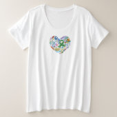 Ziekte van Lyme Ondersteuning en Bewustzijn, Woman Grote Maat T-shirt (Design voorkant)