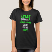Ziekte van Lyme Overlevende Warrior Bewustheid 2 T-shirt (Voorkant)