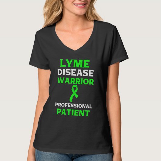 Ziekte van Lyme Survivor Warrior Awareness 70 T-shirt (Voorkant)