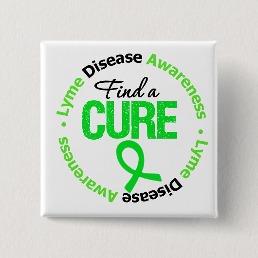 Ziekte van Lyme vindt een crème Vierkante Button 5,1 Cm (Voorkant)
