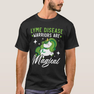 Ziekte van Lyme Warriors zijn Magische Unicorn T-shirt