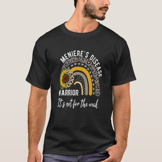 Ziekte van Meniere Ziekte Zonnebloemregenboog voor T-shirt (Voorkant)