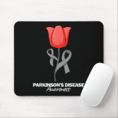 Ziekte van Parkinson Aprilmaand Rode Tulp Muismat (Met muis)