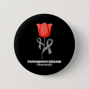 Ziekte van Parkinson Aprilmaand Rode Tulp Ronde Button 5,7 Cm