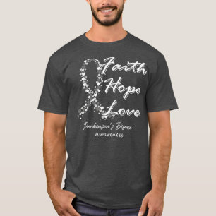 Ziekte van Parkinson Bewustzijn Geloof Hoop Liefde T-shirt