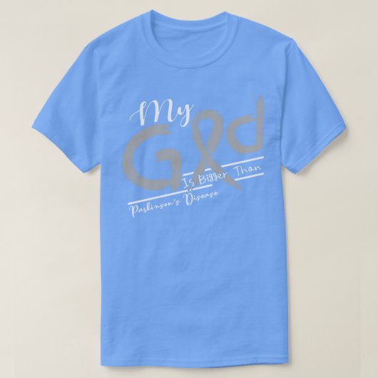 Ziekte van Parkinson Bewustzijn Mijn God is sterke T-shirt (Design voorkant)