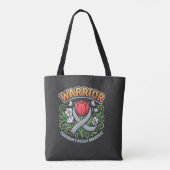 Ziekte van Parkinson Bewustzijn Warrior Rode Tulp Tote Bag (Achterkant)