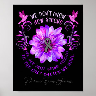 Ziekte van Parkinson bewustzijnsbloem We weten het Poster