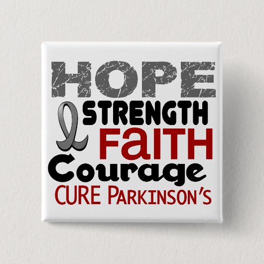 Ziekte van Parkinson HOPE 3 Vierkante Button 5,1 Cm (Voorkant)