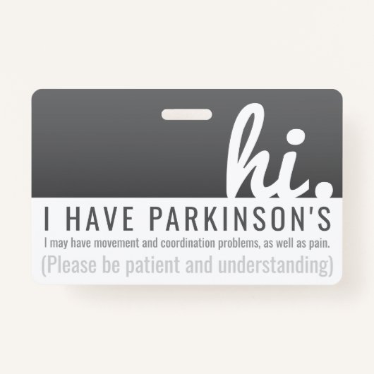 Ziekte van Parkinson Patience PVC Badge (Voorkant)